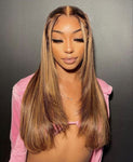 13x6 Straight Highlighted Wig